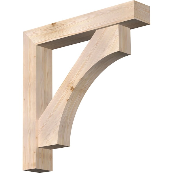 Ekena Millwork Westlake Block Smooth Bracket w/ Offset Brace, Douglas Fir, 7 1/2"W x 44"D x 44"H BKT0806X44X44WTL05SDF - main
